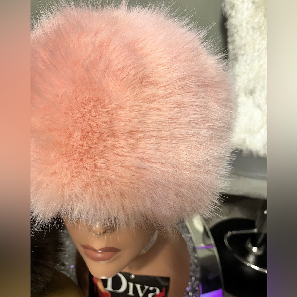 Fluffy Pink Fur Hat